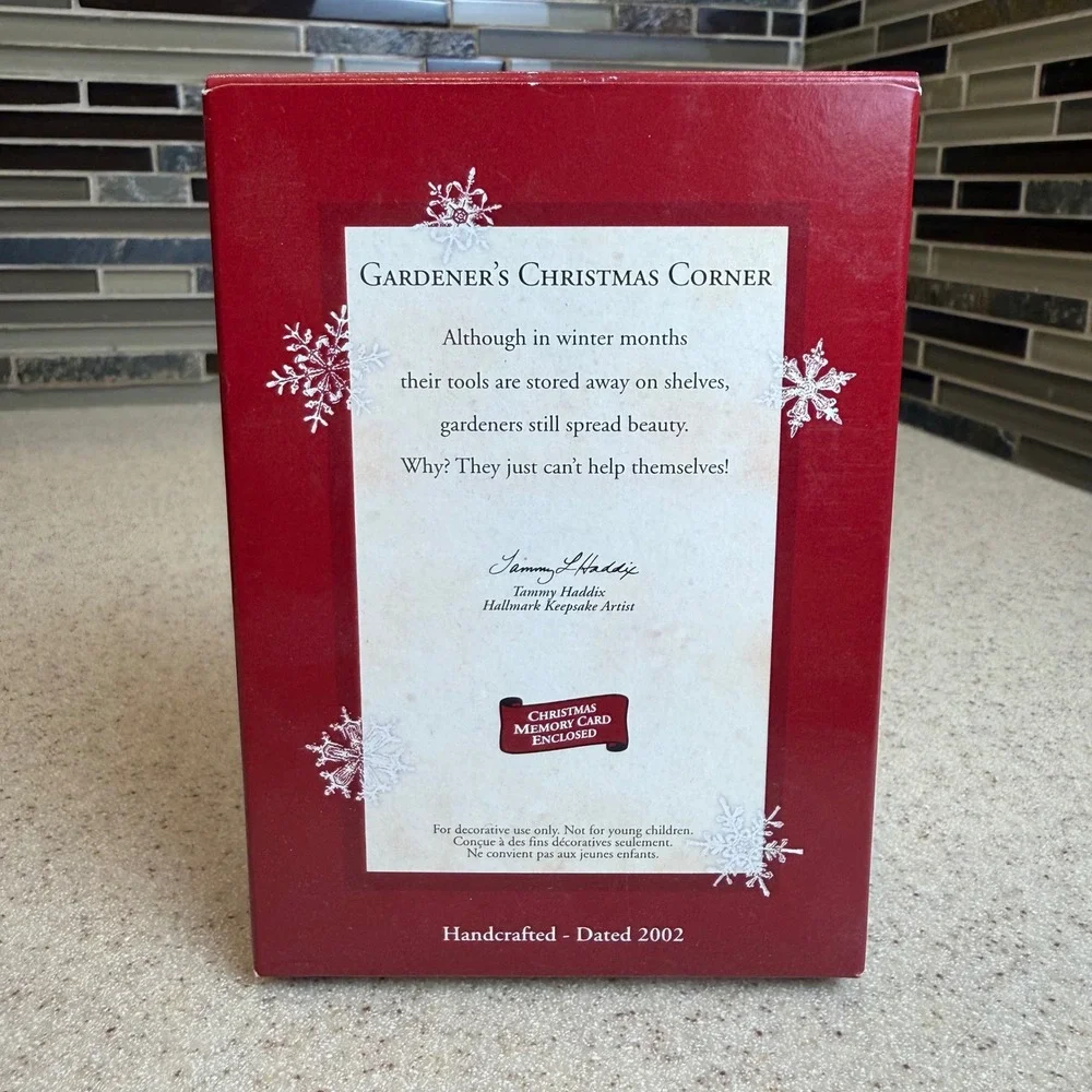 Hallmark Keepsake Ornament 2002 Gardener's Christmas Corner Tammy Haddix Boxed
